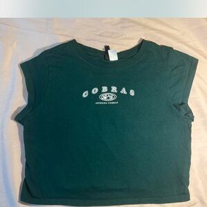 Divided Green Crop Top